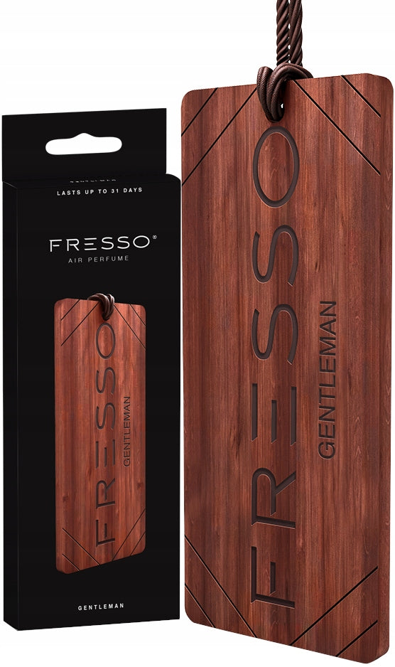 Fresso Gentleman – Parfum voiture suspension en bois