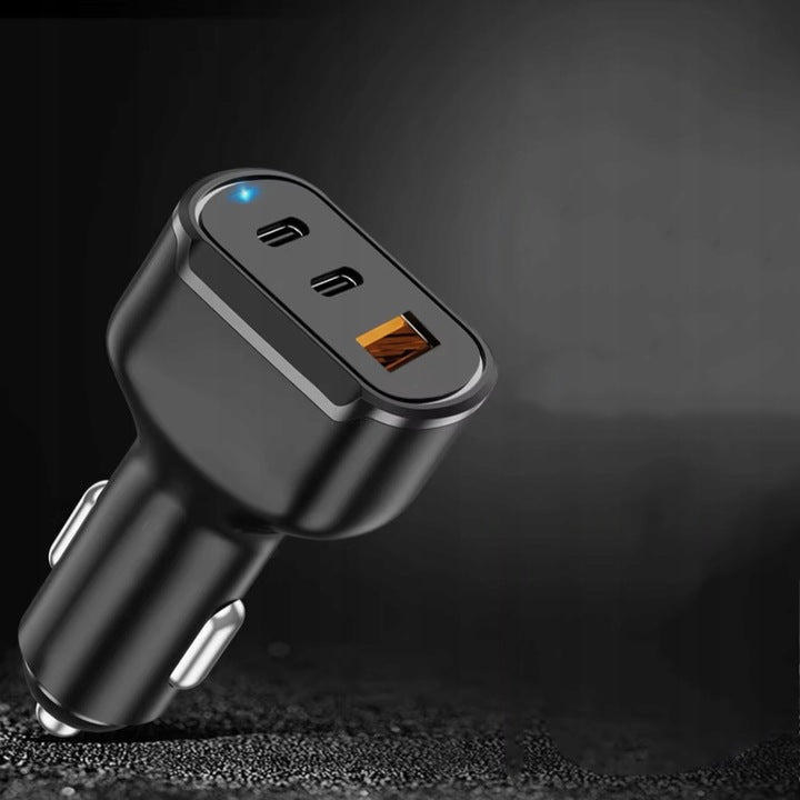 CHARGEUR DE VOITURE CHARGE RAPIDE USB 2x USB-C PD QC 68W PUISSANT