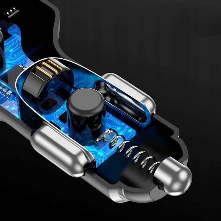 CHARGEUR DE VOITURE CHARGE RAPIDE USB 2x USB-C PD QC 68W PUISSANT