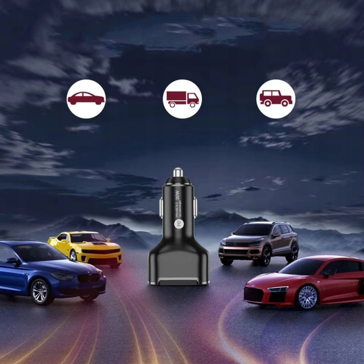 CHARGEUR DE VOITURE CHARGE RAPIDE USB 2x USB-C PD QC 68W PUISSANT